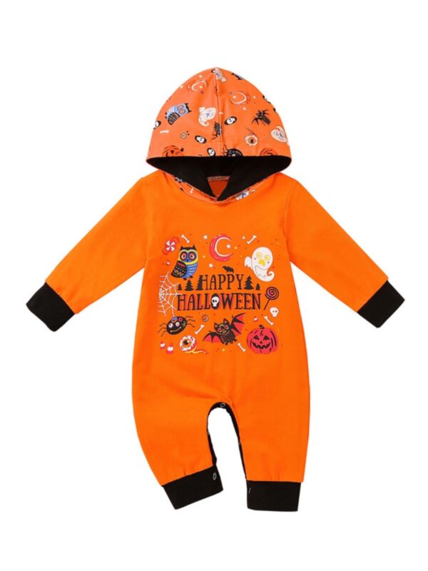 Baby Happy Halloween Hooded Jumpsuit