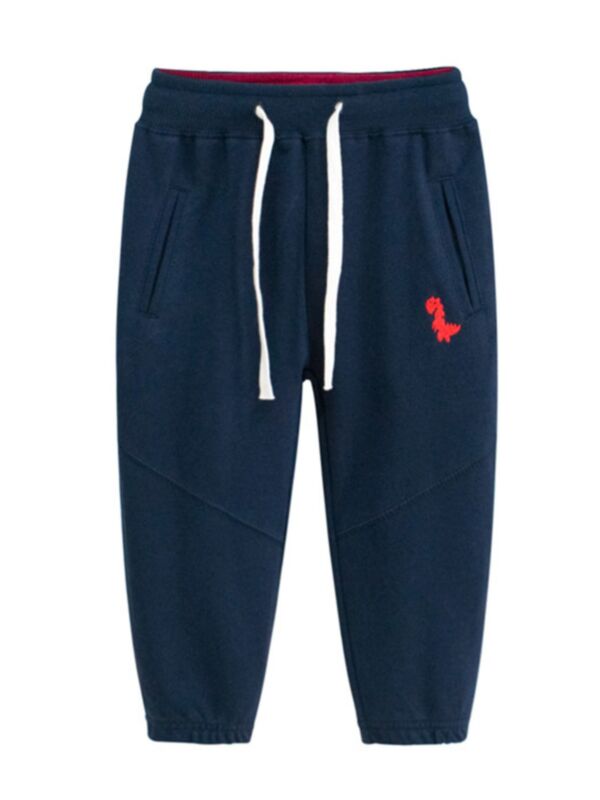 Kid Boy Dinosaur Elastic Waist Pants