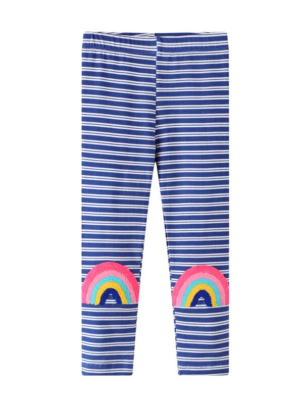 Kid Girl Rainbow Stripe Legging Pants