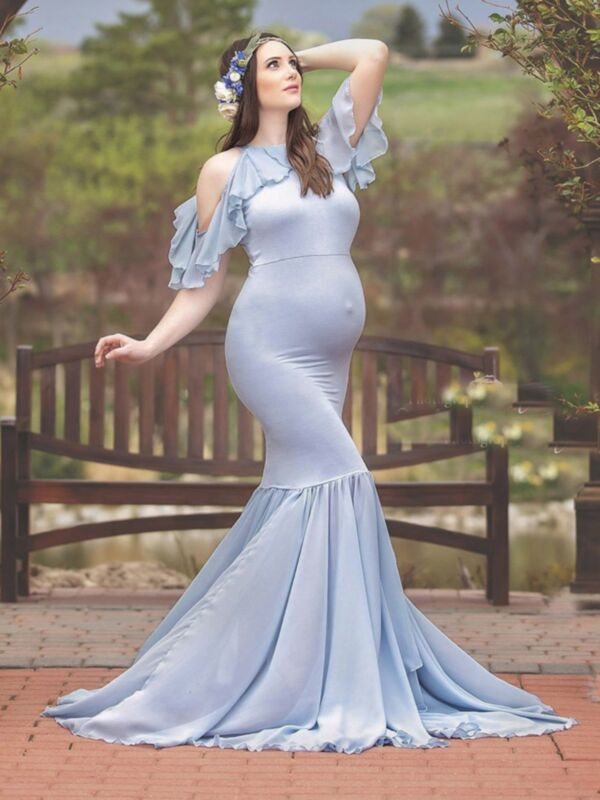 Maternity Photography Off Shoulder Mermaid Dress