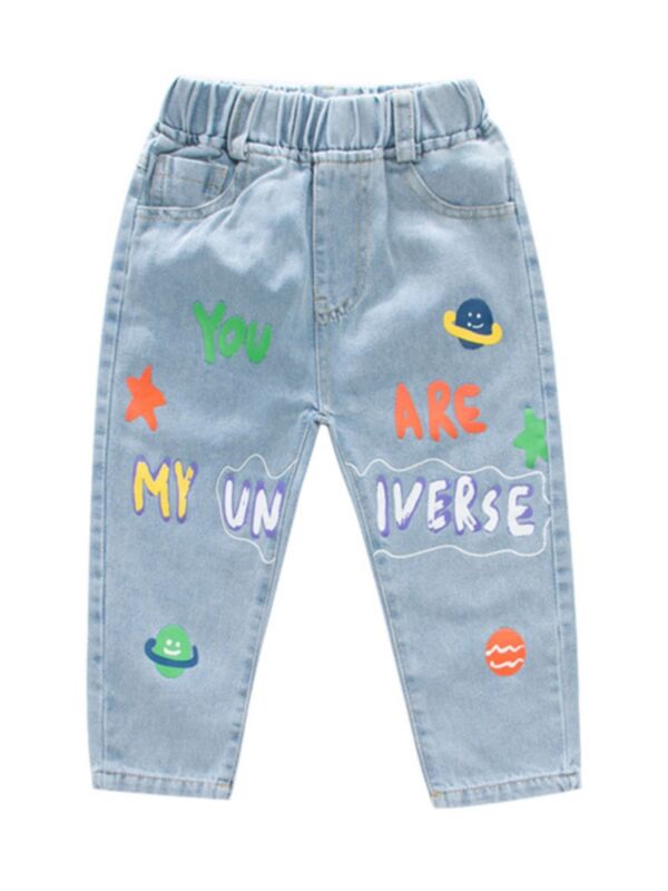 Kid Girl You Are My Universe Jeans