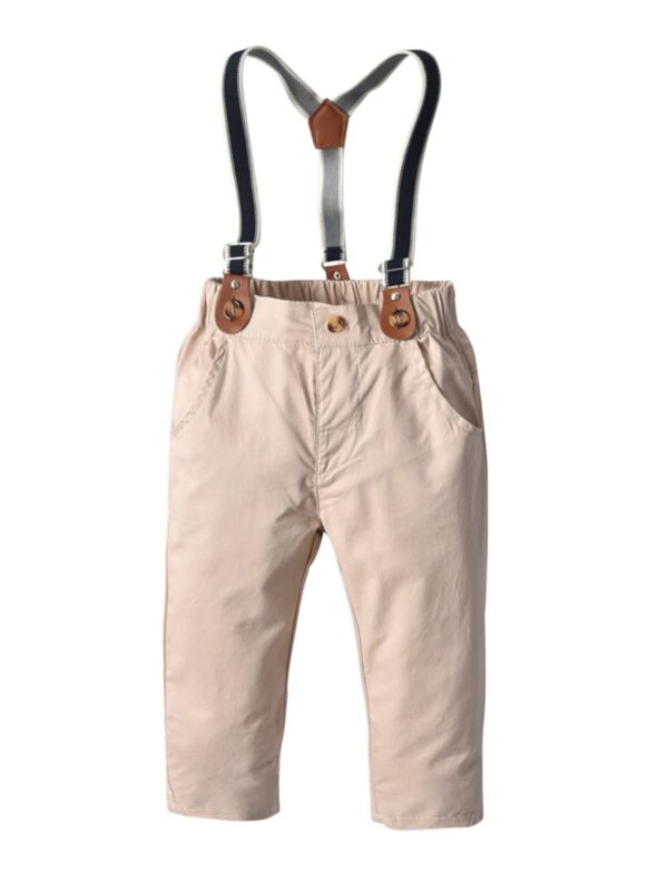 Autumn Kid Boy Suspender Trousers