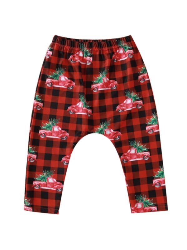 Infant Toddler Girl Christmas Printed Trousers