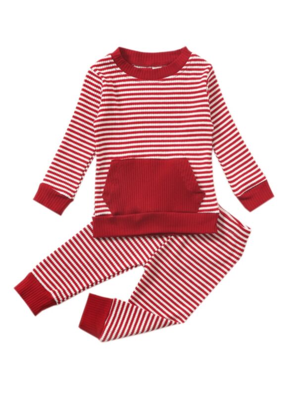 2 Pieces Kid Stripe Set Top And Pants