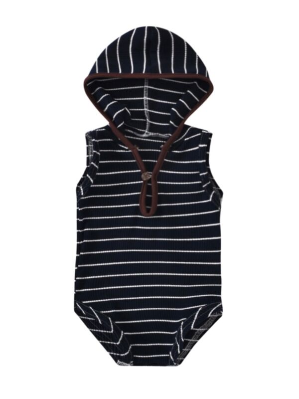 Baby Stripe Tank Hooded Bodysuit