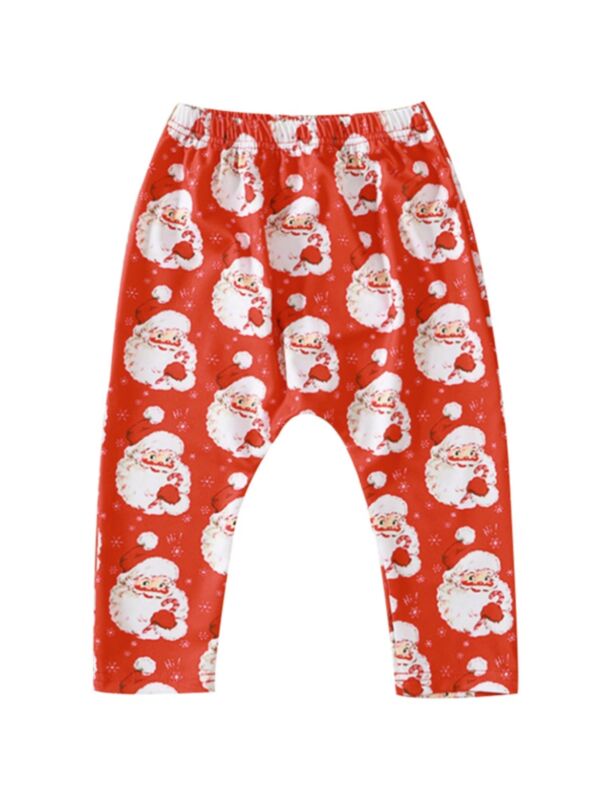 Infant Toddler Girl Christmas Santa Red Trousers