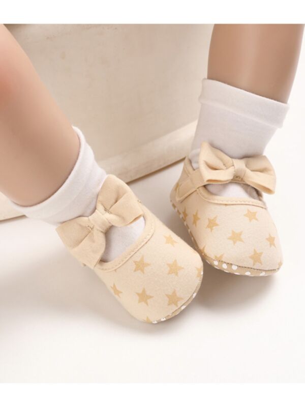 Baby Girl Love Heart Star Bow Shoes