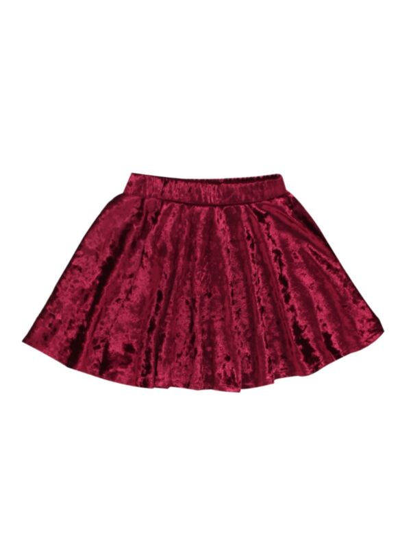 Kid Girl Wine Red Skirt