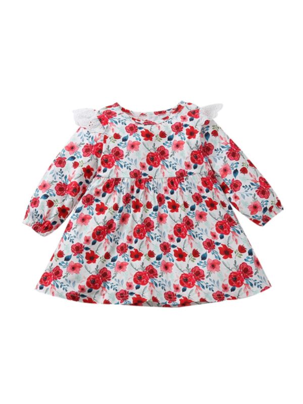 Baby Girl Rose Printed Dress