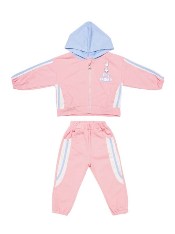 2 Pieces Kid Girl It's Friday Set Hoodie And Pants