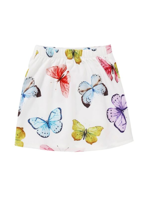 Kid Girl Butterfly Printed Skirt