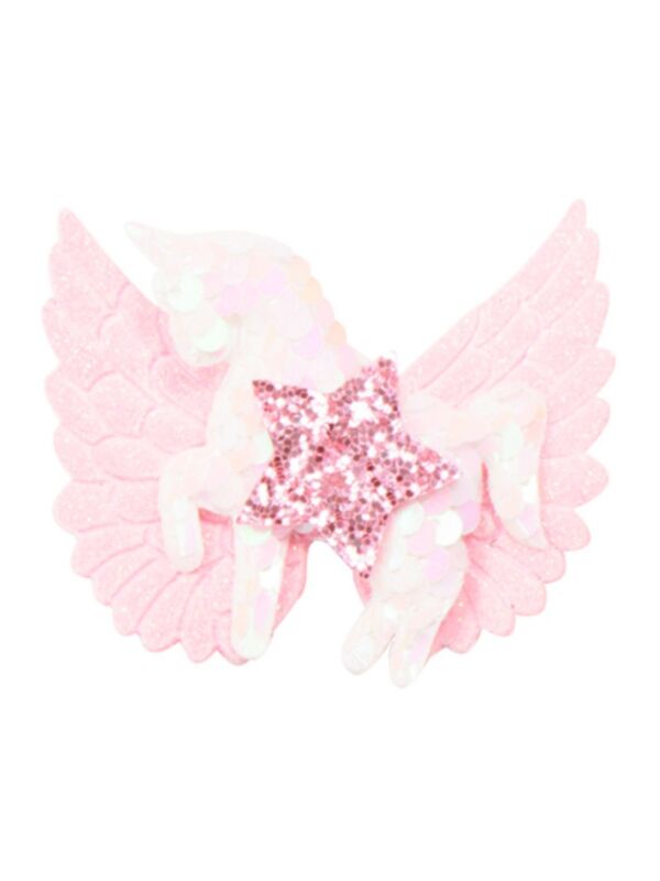 Kid Girl Sequins Unicorn & Star Hair Clip