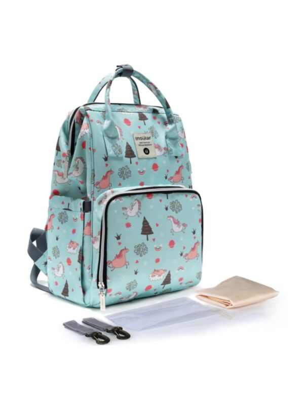 Mommy Multi-Function Printed Nappy Backpack