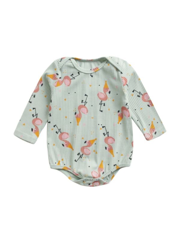 Baby Girl Flamingo Bodysuit