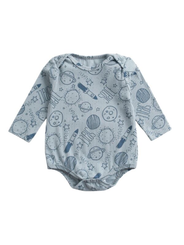 Infant Toddler Boy Space Long Sleeve Bodysuit