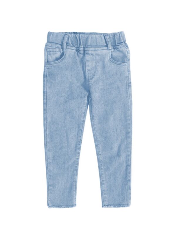 Kid Girl Elastic Waist Jeans