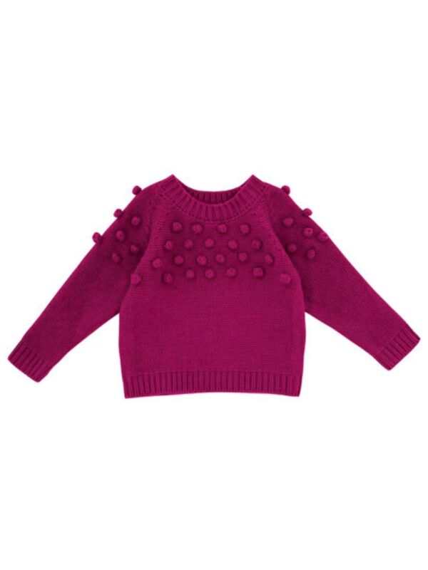 Little Girl Pom Pom Jumper