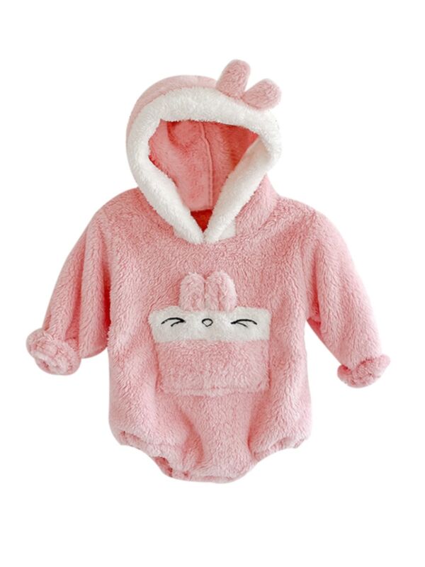 Baby Rabbit Ear Hoodie Bodysuit
