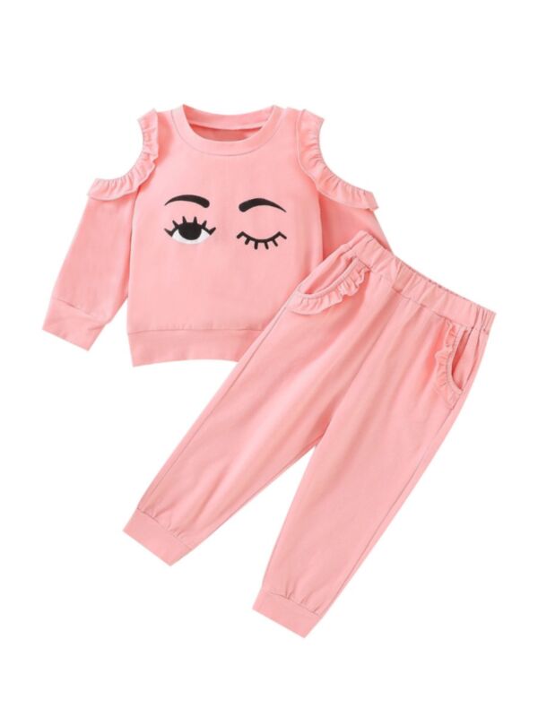 2 Pieces Baby Girl Set Off Shoulder Top And Pants