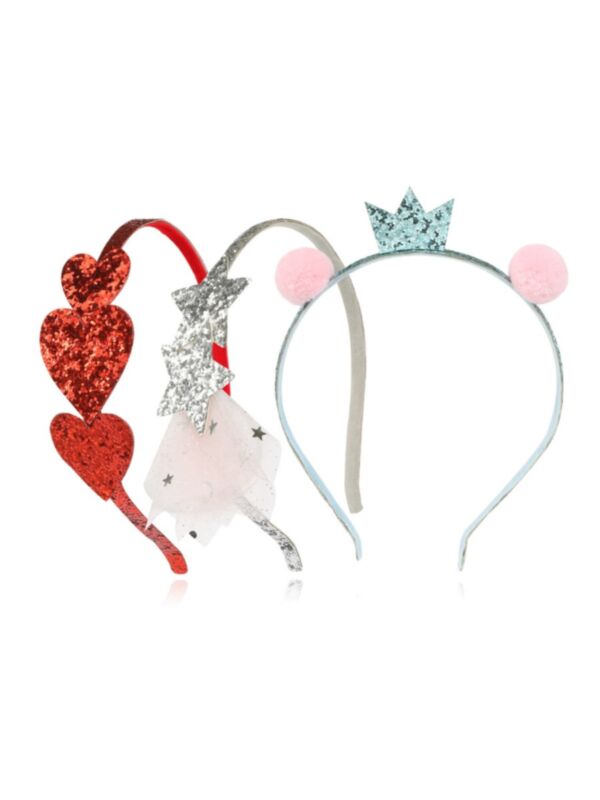 3 Pieces Kid Girl Sequins Pom Pom Headband