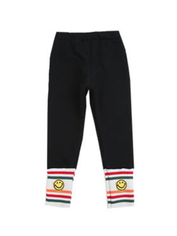 Kid Girl Smile Hem Legging Pants