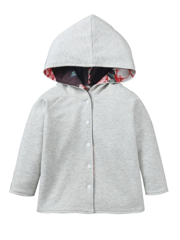 Baby Boy Double-side Floral Hooded Jacket
