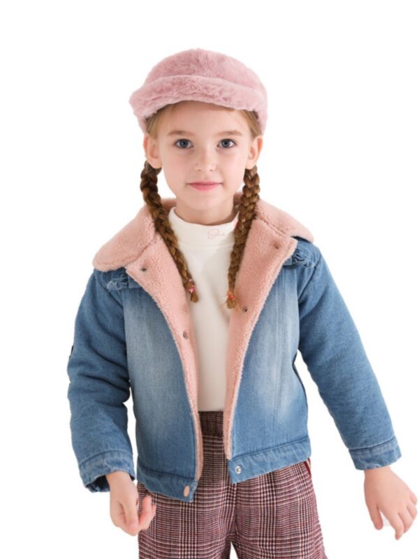 Kid Girl Button Up Denim Jacket