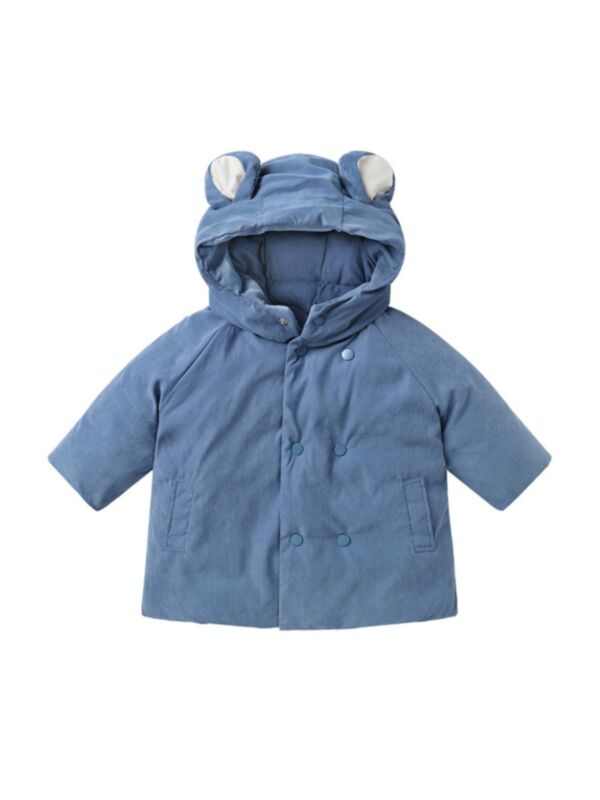 Infant Toddler Cartoon Solid Color Coat