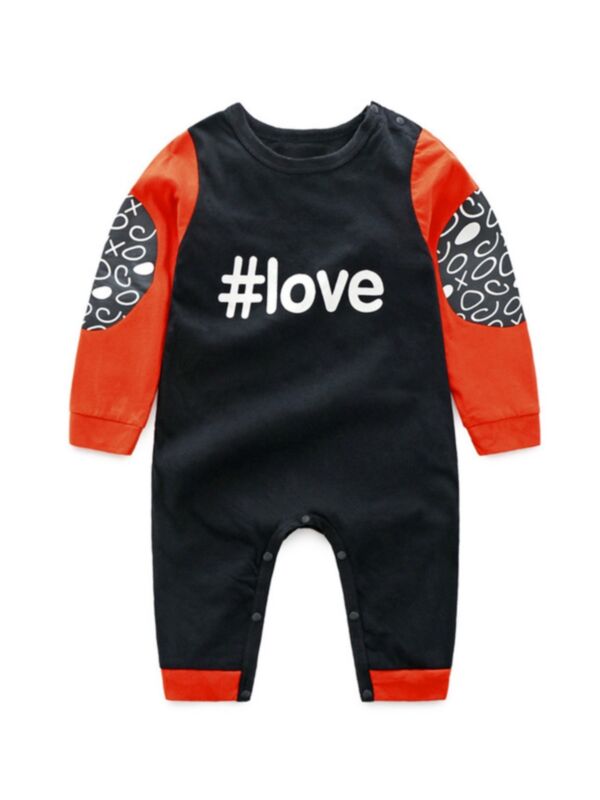 Baby Boy Letter Color Blocking Jumpsuit