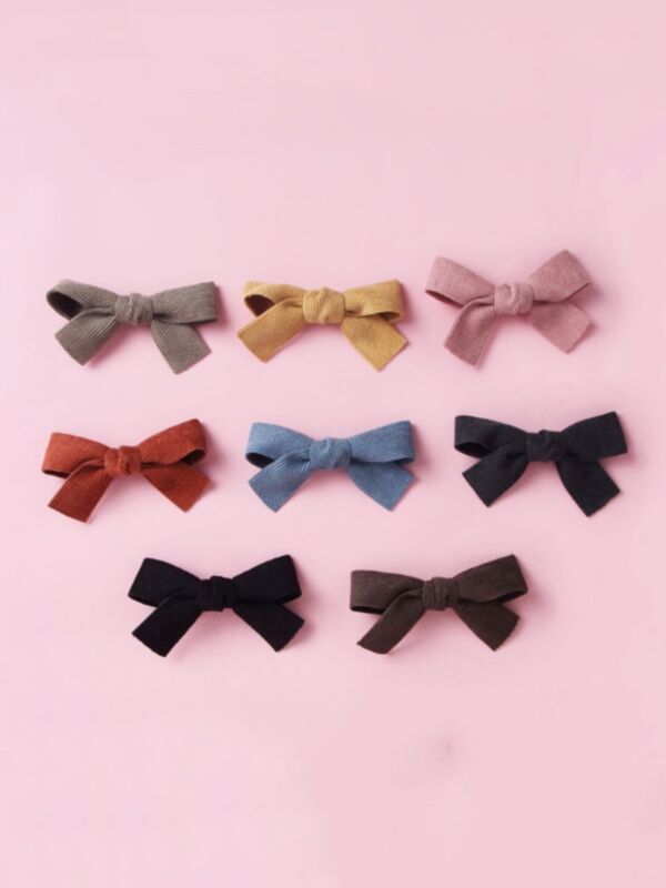 Little Girl Solid Color Bowknot Hairpin