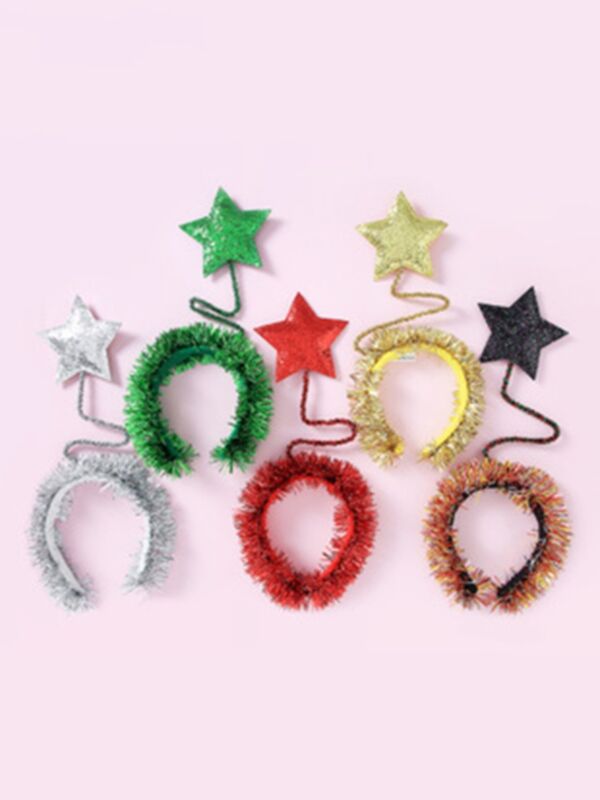 Christmas Kid Girl Sequins Star Headband