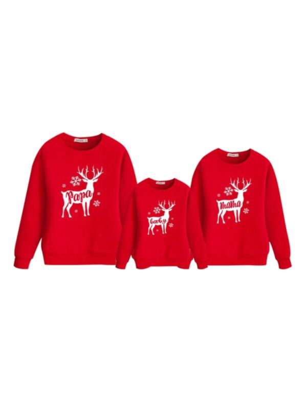 Christmas Deer Family Matching Sweatshirt