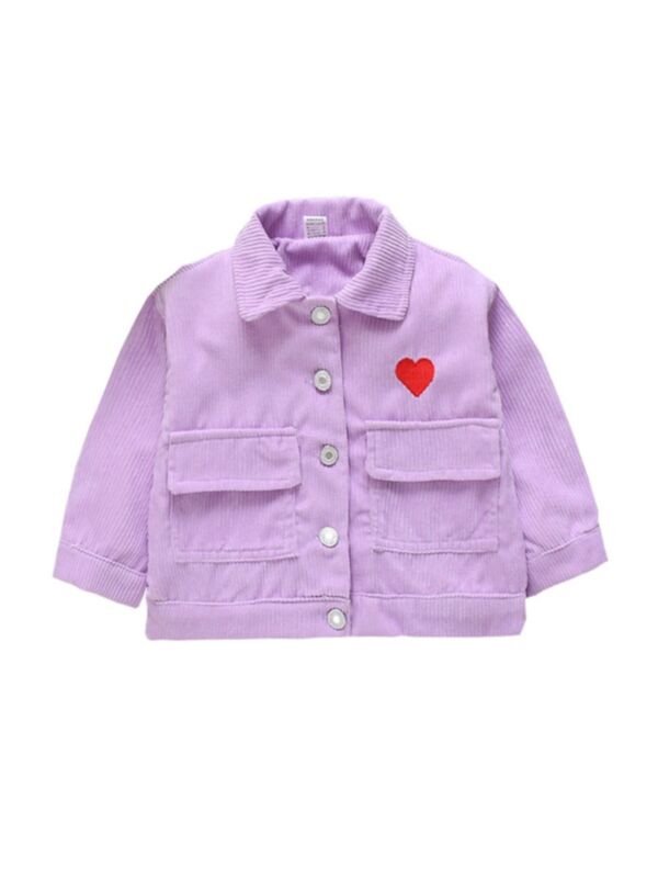 Infant Girl Corduroy Love Heart Jacket