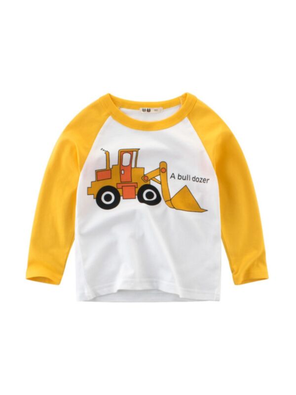 Boy Excavator Color Blocking T-Shirt