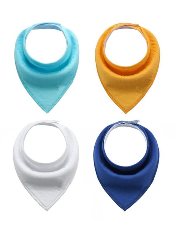 4-Pack Baby Plain Bibs