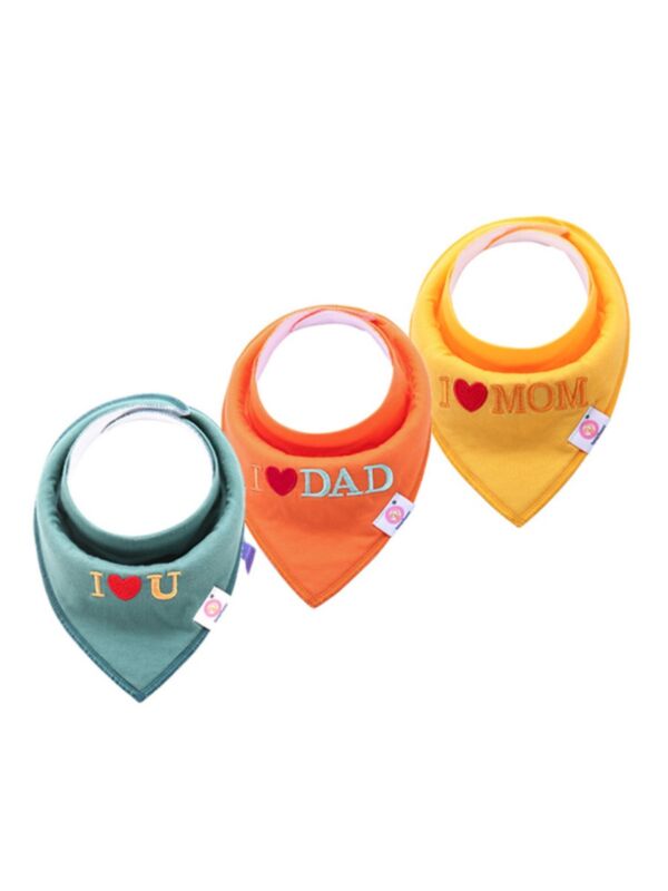 3-Pack Baby Lovely Pattern Bibs