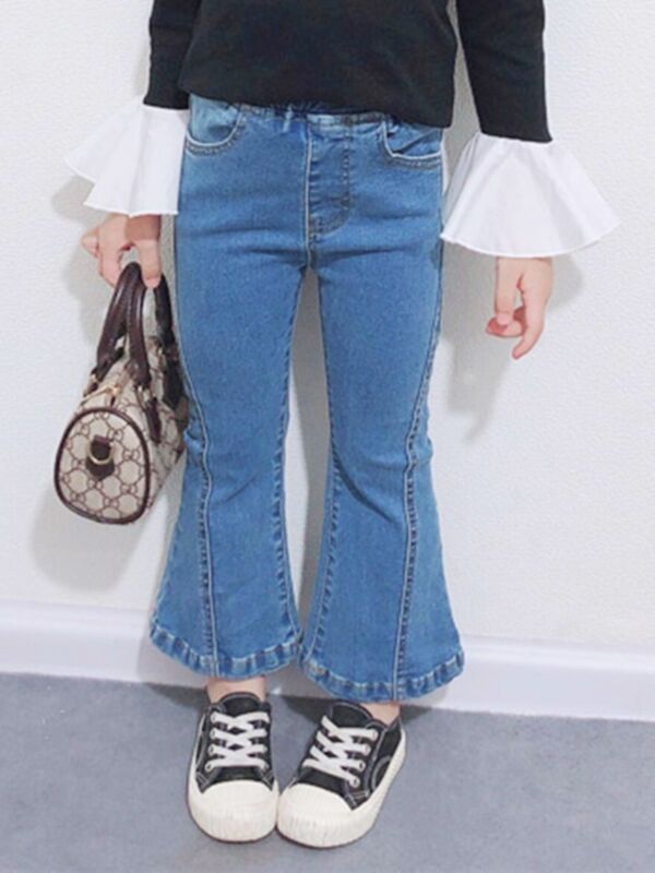 Kid Girl Versatile Flared Jeans
