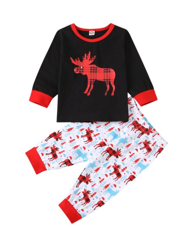2 Pieces Kid Christmas Set Top With Pants