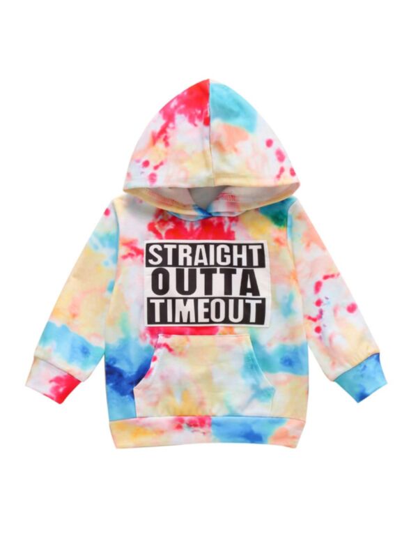 Kid Tie Dye Letter Hoodie