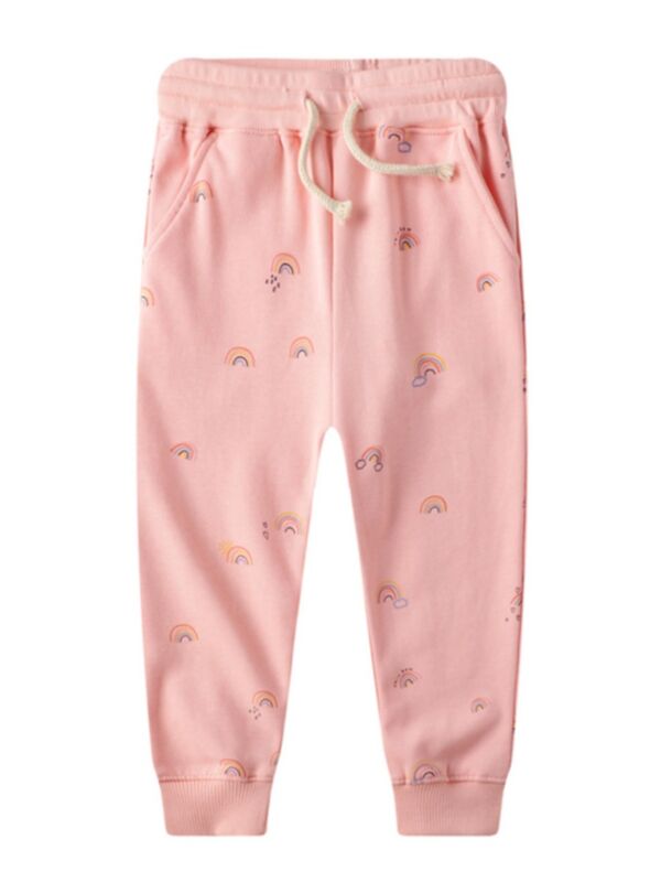 Kid Girl Rainbow Casual Pants