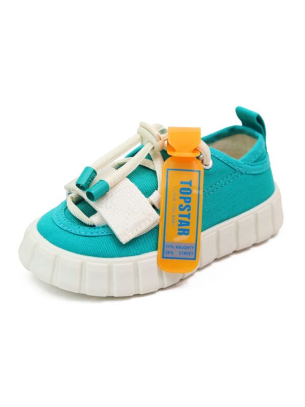 Infant Kid Drawstring Letter Canvas Shoes