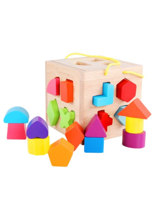  Toddler Kid Geometric Shape Matching Wooden Educational Toy