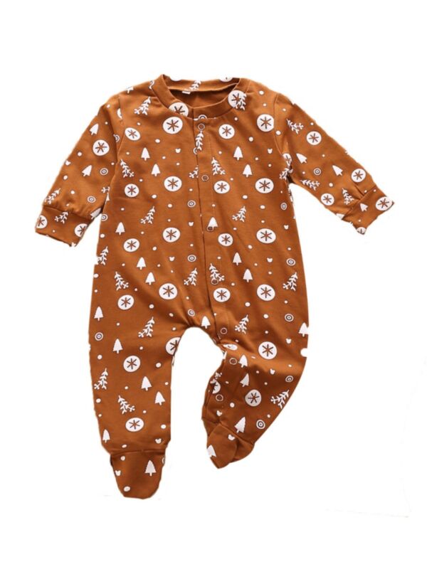 Infant Girl Side Zip Christmas Footie