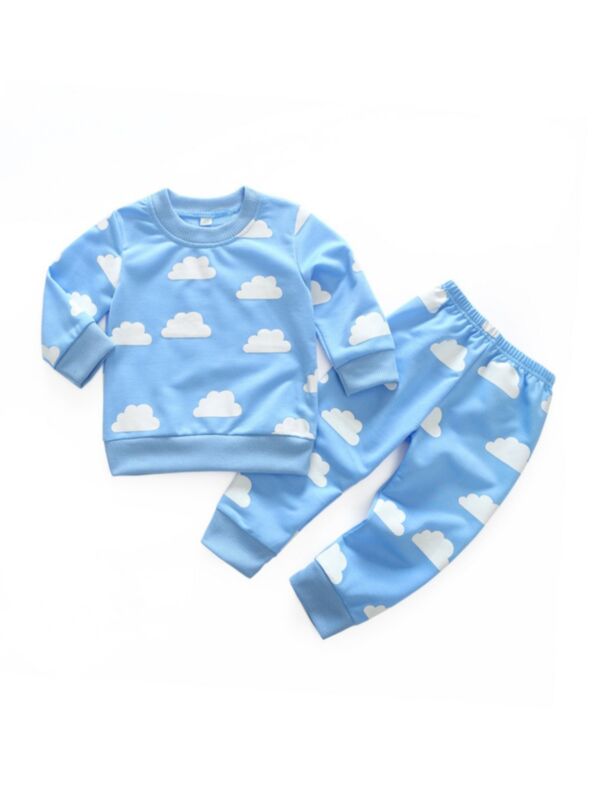 Two-piece Baby Cloud Casual Set Top With Pants