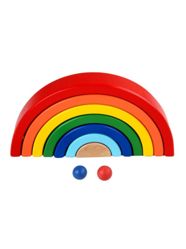 1 Pack Wooden Arched Rainbow Blocks