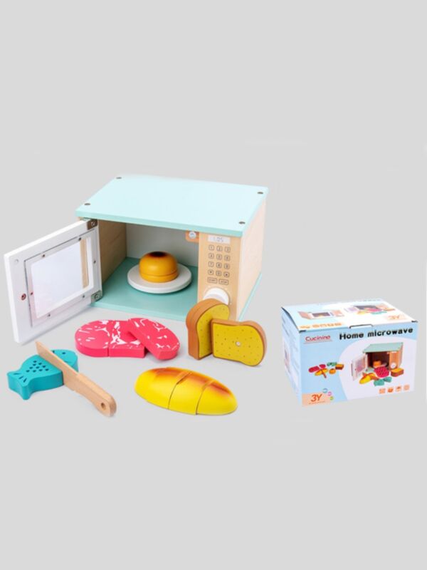 1 Pack Wooden Mini Oven House Play Toys