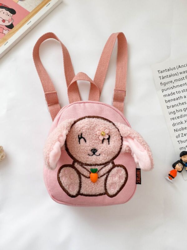 Toddler Girl Fleece Rabbit Kindergarten Backpack 