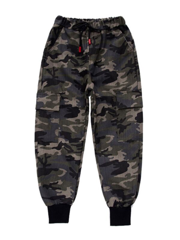 Kid Boy Trendy Camouflage Cargo Pants 