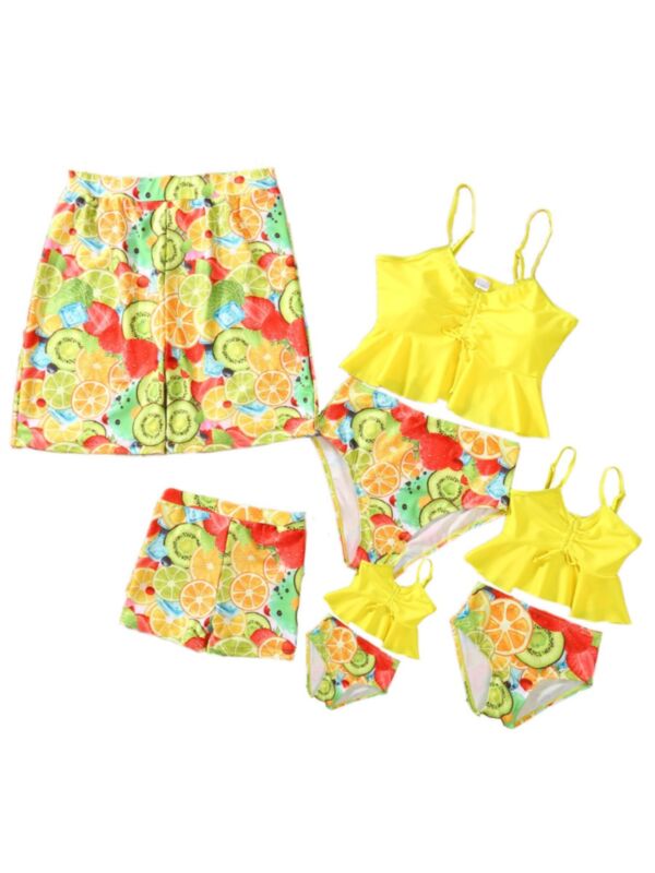 Parent Child Fruit Swimwear 