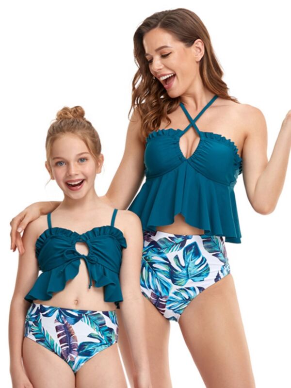 Mommy And Daughter Leaf 2 Pieces Swimsuit